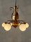 Lámparas francesas Hollywood Regency Mid-Century patinadas en oro con hojas, años 60. Juego de 2, Imagen 9