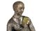 Sculpture Art Déco en Bronze d'une Dame avec un Chaton par Georges Lavroff, 1930s 5