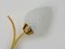 Vintage Wall Lights Strand of Wheat in Brass with Glass Tulips, 1960s, Image 6