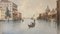 Andrea Biondetti, Gondoles sur le grand canal à Venise, Acuarela sobre papel, Enmarcado, Imagen 2
