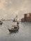 Andrea Biondetti, Gondoles sur le grand canal à Venise, Acuarela sobre papel, Enmarcado, Imagen 6