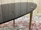 Tavolino da caffè ovale con base in ottone e acciaio e vassoio in vetro fumé, anni '60, Immagine 7