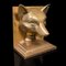 English Victorian Fox Bookends in Brass, 1890s, Set of 2 7