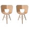 Tria Wood 3 Legs Chair in Natural Oak by Colé Italia, Set of 2 1