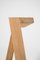 Small Pausa Oak Stool by Pierre-Emmanuel Vandeputte, Set of 4, Image 6