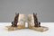 Marble and Bronze Rabbit Bookends, 1930s, Set of 2, Image 1
