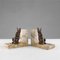 Marble and Bronze Rabbit Bookends, 1930s, Set of 2 2