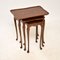 Antique Nesting Tables in Burr Walnut, 1910s, Set of 3, Image 1