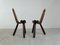 Vintage Spanish Brutalist Stools with Table, 1950s, Set of 3, Image 9