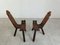 Tabourets Brutalistes Vintage avec Table, Espagne, 1950s, Set de 3 3