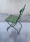 Antique German Collapsible Beer Garden Chair with Green-Painted Iron Frame, 1920s, Image 4