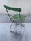 Antique German Collapsible Beer Garden Chair with Green-Painted Iron Frame, 1920s 3