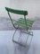 Antique German Collapsible Beer Garden Chair with Green-Painted Iron Frame, 1920s, Image 3