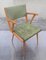 Mid-Century Armchair with Yellow-Brown Beech Frame and Green Vinyl Cover, 1960s 4