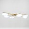 Deckenlampe aus Messing und Muranoglas im Stil von Angelo Lelli für Arredoluce 3