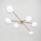 Ceiling Lamp in Brass and Murano Glass in the style of Angelo Lelli for Arredoluce, Image 4