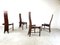 Vintage Brutalist Curved Oak Dining Chairs from Allmilmö, 1980s, Set of 4 4