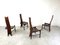 Vintage Brutalist Curved Oak Dining Chairs from Allmilmö, 1980s, Set of 4 5
