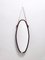 Vintage Oval Wall Mirror with Ebonized Beech Frame and Nylon Rope, Italy, 1950s 1
