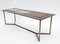 Powder Coat, Glass & Teakwood Inlay Coffee Table by Lambert for Gunter Lambert, 2010s 1