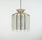 Hollywood Regency Style Pendant Light in Brass and Acrylic, 1960s, Image 1