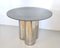 Postmodern Steel Dining Table with Round Green Marble Top, Italy, 1970s, Image 1