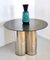Postmodern Steel Dining Table with Round Green Marble Top, Italy, 1970s 2