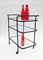 Ever Ready Bar Trolley in Powder Coat & Glass by Gunter Lambert 6