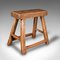 Small English Georgian Craftsmans Stool in Oak, 1800s 1