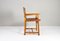 19th Century Brutalist Spanish Oak and Cognac Leather Castellana Armchair, Image 9