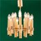 Brutalist Chandelier in Brass with 12 Arms by Angelo Brotto for Esperia, Italy, 1960s 2