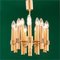 Brutalist Chandelier in Brass with 12 Arms by Angelo Brotto for Esperia, Italy, 1960s, Image 2