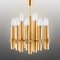 Brutalist Chandelier in Brass with 12 Arms by Angelo Brotto for Esperia, Italy, 1960s 7