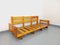 Vintage Pine and Fabric Sofa Bench, 1970s 11