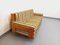 Banco de sofá vintage de pino y tela, años 70, Imagen 20