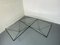 Italian Modernist Stealth Shaped Steel and Glass Coffee Table, 1980s 9