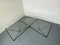 Italian Modernist Stealth Shaped Steel and Glass Coffee Table, 1980s, Image 9