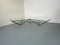 Italian Modernist Stealth Shaped Steel and Glass Coffee Table, 1980s, Image 4