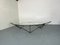 Italian Modernist Stealth Shaped Steel and Glass Coffee Table, 1980s, Image 12