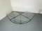 Italian Modernist Stealth Shaped Steel and Glass Coffee Table, 1980s 3