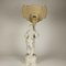 Living Room Lamp Carved Wooden Angel in White Lacquer, 1980s 7
