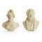 Giuseppe Benassai, Figurative Busts, 1834, Alabaster, Set of 2 1