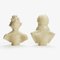 Giuseppe Benassai, Figurative Busts, 1834, Alabaster, Set of 2 2