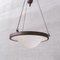 Antique French Holophane Three Chain Ceiling Light, Image 4