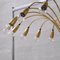 Large Mid-Century Italian Brass 18 Arm Chandelier 4