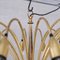 Large Mid-Century Italian Brass 18 Arm Chandelier 6