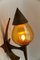 Large French Hand-Forged Iron and Glass Wall Lamp, 1960s 6