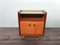 Vintage Italian Bedside Table with Green Glass Top, 1940s 1