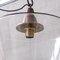 Mid-Century Conical Clear Glass & Copper Pendant Light, Image 2