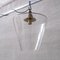 Mid-Century Conical Clear Glass & Copper Pendant Light 3
